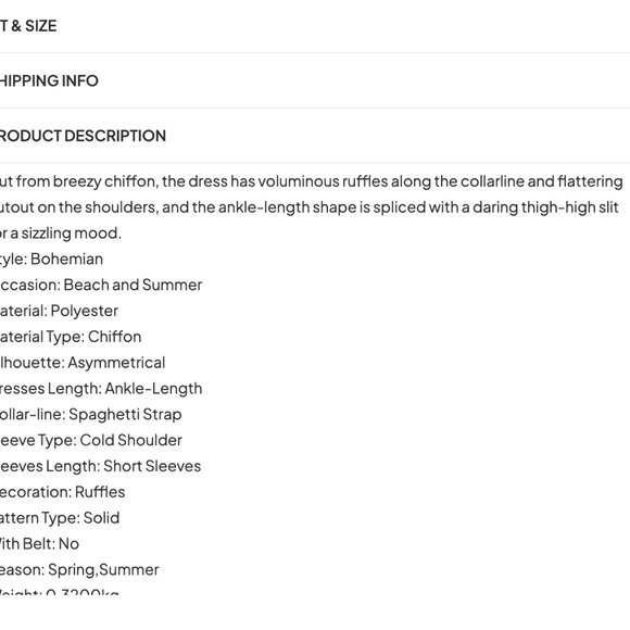 Ruffles Cold Shoulder Dress - Picture 6 of 8